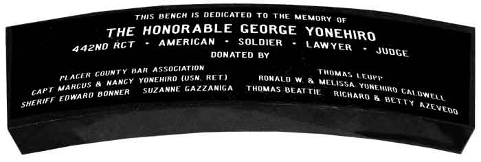 Judge Yonehiro Bench